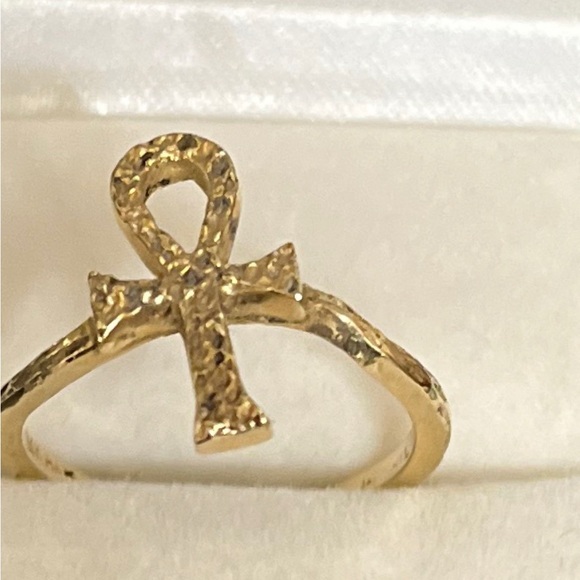 Vintage 14k gold Ankh Eternal life ring size 5.25 - Picture 2 of 9